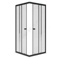 Ограждение душевое Universal BLACK 800х800х1850 мм без поддона прозрачное стекло МетаКам KKS_013566
