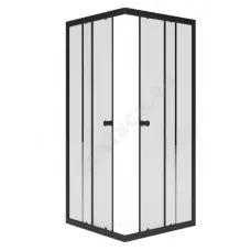 Ограждение душевое Universal BLACK 800х800х1850 мм без поддона прозрачное стекло МетаКам KKS_013566