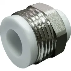 Штуцер PP-R комбинированный белый Дн 20х3/4" НР VALFEX 10137120