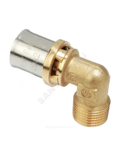 Угольник для МП/PE-X труб латунь пресс Дн 20х1/2х90гр НР RM127 Giacomini RM127Y037