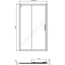 Дверь душевая CONNECT 2 1200х1950мм Ideal Standard K9277V3