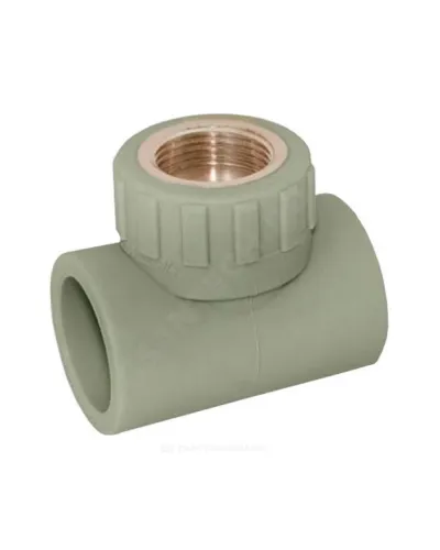 Тройник PP-R комбинированный серый Дн 32х1/2 ВР RTP (РосТурПласт) 10990