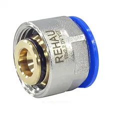 Евроконус для PE-X труб обжим латунь Дн 16х2,2х3/4" с накидной гайкой RAUTITAN flex Rehau 12663521003