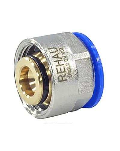 Евроконус для PE-X труб обжим латунь Дн 16х2,2х3/4 с накидной гайкой RAUTITAN flex Rehau 12663521003