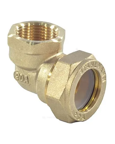 Угольник латунь 90гр 15Aх1/2 обжим/ВР STAHLMANN SEFL1501/2BEF