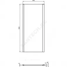 Стенка душевая CONNECT 2 боковая 900х1950мм Ideal Standard K9374V3