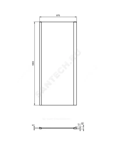 Стенка душевая CONNECT 2 боковая 900х1950мм Ideal Standard K9374V3