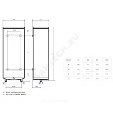 Водонагреватель электрический накопительный 50 л 2 кВт ABS VLS PRO INOX R 50 Ariston 3700686