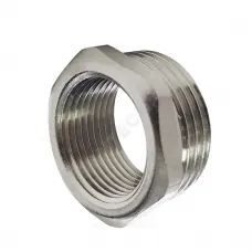 Футорка латунь никель Ду 32х25 (1 1/4"х1") НР/ВР VALFEX VF.581.N.114.100