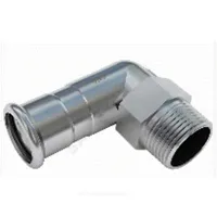 Отвод сталь нерж AISI 304 90гр Дн 35х1 1/4" Ру16 пресс/НР >A< Press Inox IBP PS24092G0351000