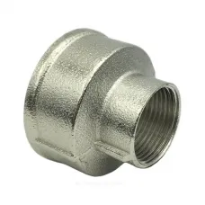 Муфта латунь никель переходная Ду 20х15 (3/4"х1/2") ВР/ВР SantechSystems
