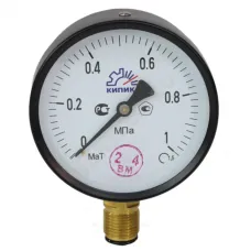Манометр МаТ-100 радиальный Дк100мм 0-0,6 МПа кл.1,5 G1/2" Пензапромарматура 053103100