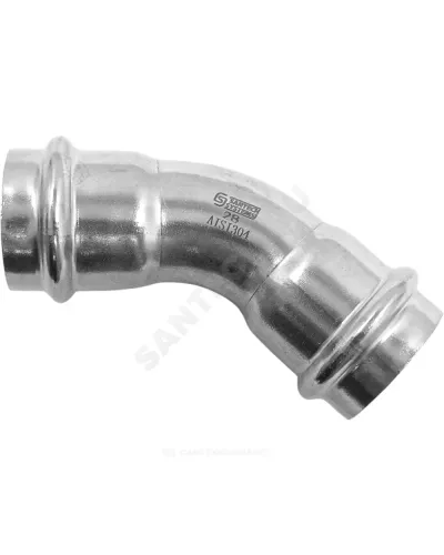 Отвод сталь нерж AISI 304 45гр Дн 54 пресс SantechSystems