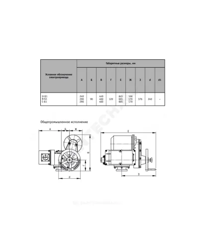 Электропривод многооборотный Н-Б1-03 Б У2 380В IP54 Тулаэлектропривод Б099.098-03М1