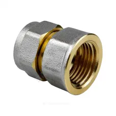 Муфта МП латунь никель обжим Дн 16х1/2" ВР ГОСТ 32415-2013 7002 Aquasfera 7002-01