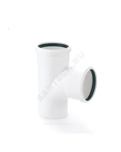 Тройник PP-H бесшумный белый Дн 110х110х87гр б/нап в/к max flow Rehau 11230051001