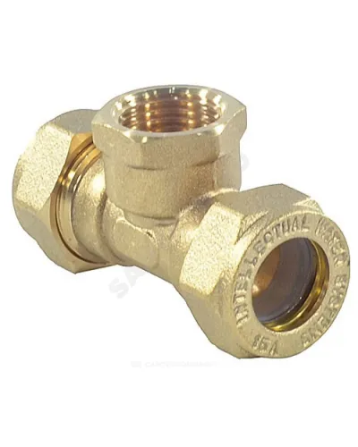 Тройник латунь 25Aх1х25 обжим/ВР STAHLMANN STFL25000125BEF