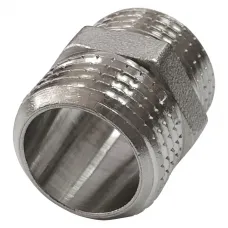 Ниппель латунь никель Ду 32 (1 1/4") НР VALFEX VF.582.N.114