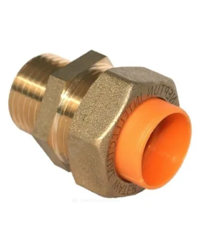 Муфта латунь 15Aх1/2 обжим/НР для газоснабжения STAHLMANN SSMG1501/2BGZ