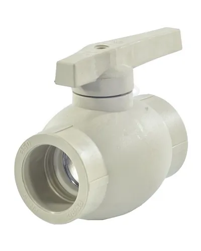 Кран шаровой PP-R серый Дн 32 внутренняя пайка VALFEX 10144032Г