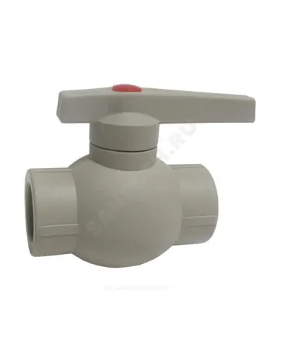 Кран шаровой PP-R серый Дн 20 внутренняя пайка OPTIMA VALFEX VALF 10145020Г