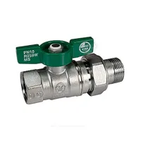 Кран шаровой латунь хром R259W Ду 20х25 Ру35 ВР/"американка" бабочка зеленая переходн Giacomini R259WX026