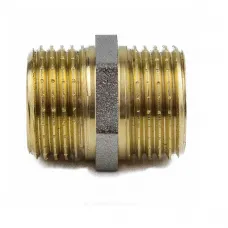 Ниппель латунь никель Ду 40 (1 1/2") НР 9022 ГОСТ 32585-2013 Aquasfera 9022-05