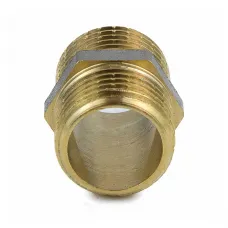 Ниппель латунь никель Ду 40 (1 1/2") НР 9022 ГОСТ 32585-2013 Aquasfera 9022-05