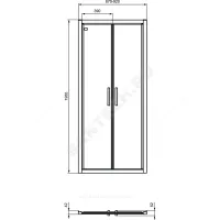 Дверь душевая CONNECT 2 Saloon door 900 мм Ideal Standard K9294V3
