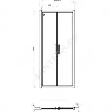 Дверь душевая CONNECT 2 Saloon door 900 мм Ideal Standard K9294V3
