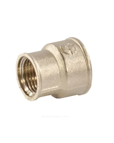 Муфта латунь никель переходная Ду 50х25 (2х1) ВР/ВР VALFEX VF.240.N.200.100