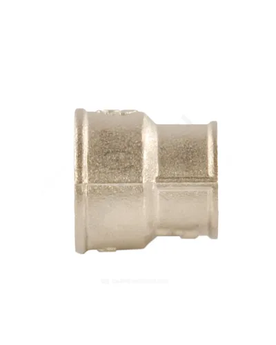 Муфта латунь никель переходная Ду 50х25 (2х1) ВР/ВР VALFEX VF.240.N.200.100