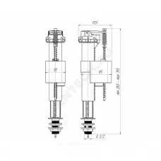 Арматура для бачка наливная 1/2" нижнее подключение АНИ Пласт WC5520