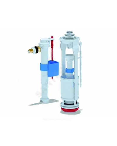 Арматура для бачка сливная/наливная 3/8 боковое подключение кнопка хром 1/реж АНИ Пласт WC8040C