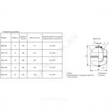 Бак расширительный мембранный для отопления 12 л 12 бар 3/4" НР WDV Premium Wester 0-14-0360