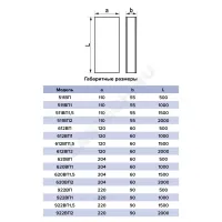 Воздуховод прямоугольный 55х110 L=1500мм пластик Эра 511ВП1,5