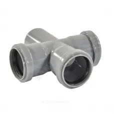 Крестовина PP-H 1-плоскостная серый Дн 110х110х110х87гр б/нап в/к VALFEX 27211110
