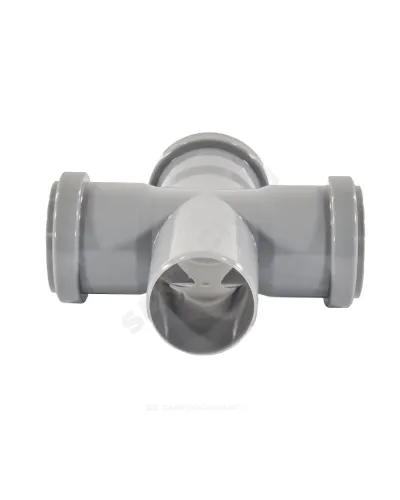 Крестовина PP-H 1-плоскостная серый Дн 110х110х110х87гр б/нап в/к VALFEX 27211110