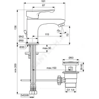 Промо-комплект для ванны с душем ALPHA Ideal Standard BD004AA