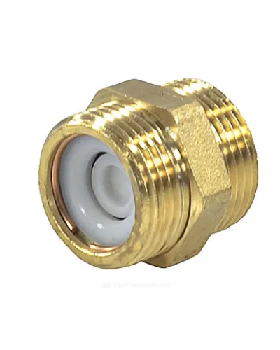 Ниппель латунь Ду 20 (3/4) со встроенным обратным клапаном НР R189V Giacomini R189VY004