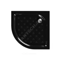Поддон душевой акриловый полукруглый Classic BLACK N 800х800х160 с противоскользящим покрытием черный МетаКам АПS_013573
