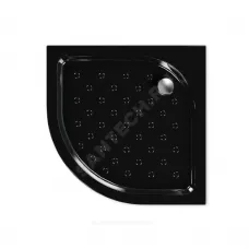 Поддон душевой акриловый полукруглый Classic BLACK N 800х800х160 с противоскользящим покрытием черный МетаКам АПS_013573