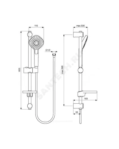 Промо-комплект для ванны с душем ESLA Ideal Standard BC264AA