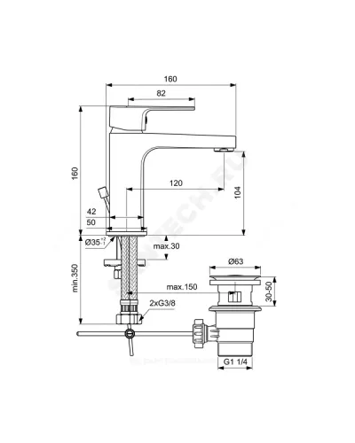 Промо-комплект для ванны с душем ESLA Ideal Standard BC264AA