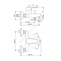 Промо-комплект для ванны с душем ESLA Ideal Standard BC264AA
