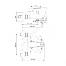 Промо-комплект для ванны с душем ESLA Ideal Standard BC264AA
