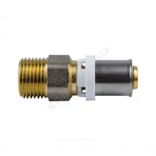 Муфта МП латунь никель пресс Дн 16х1/2" НР ГОСТ 32415-2013 8001 Aquasfera 8001-01