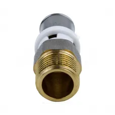 Муфта МП латунь никель пресс Дн 16х1/2" НР ГОСТ 32415-2013 8001 Aquasfera 8001-01