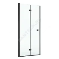 Дверь душевая Capital 900х1950мм прозрачное стекло профиль черный Roca M4509016M