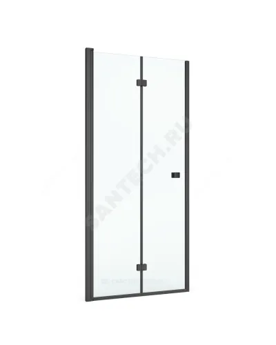 Дверь душевая Capital 900х1950мм прозрачное стекло профиль черный Roca M4509016M